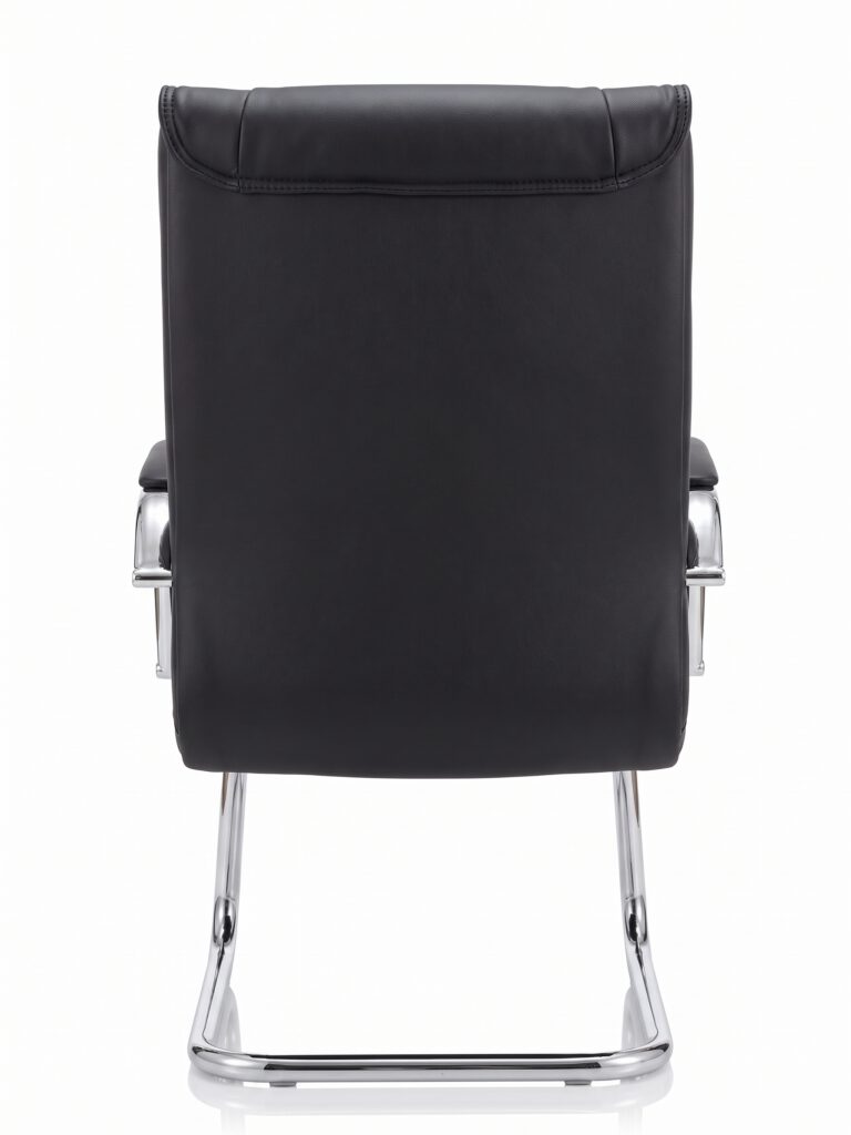 Executive Visitors Black Leather Office Chair