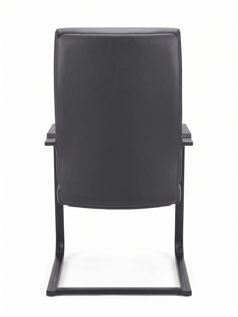 Professional Visitors Black Leather Office Chair