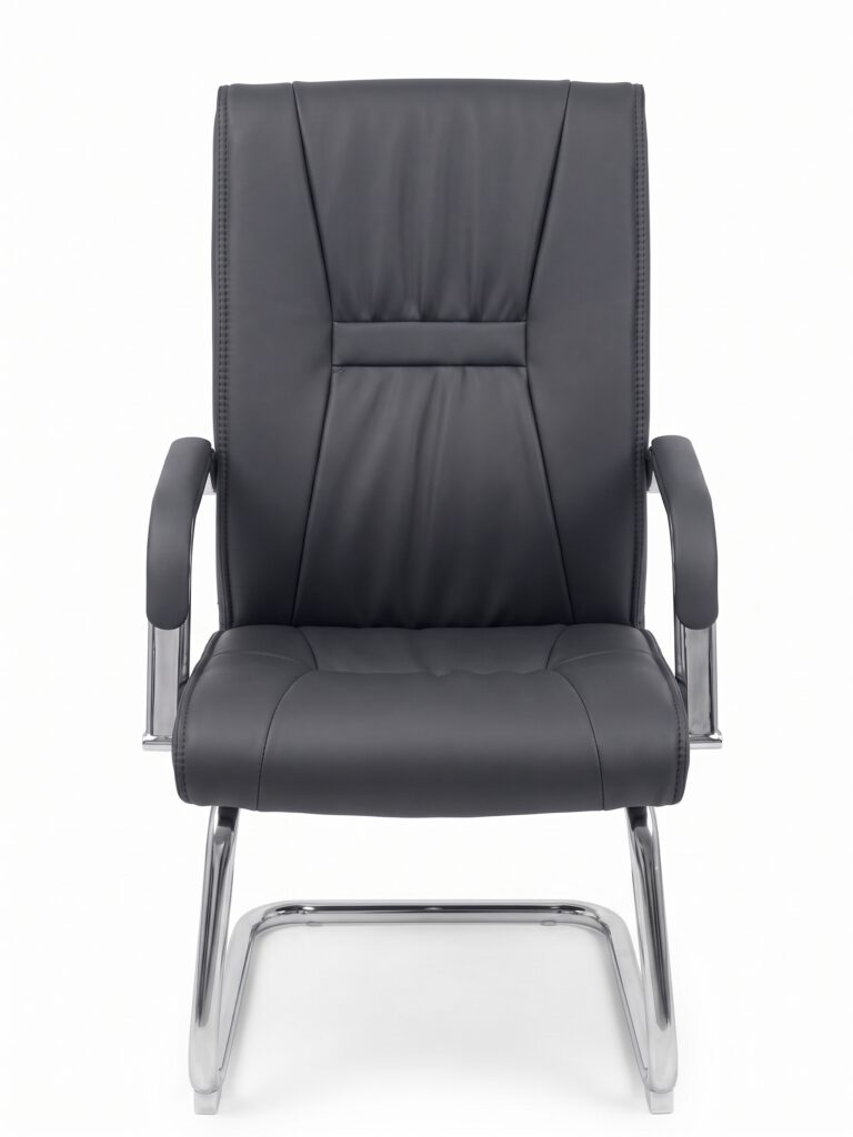 Executive Visitors Black Leather Office Chair