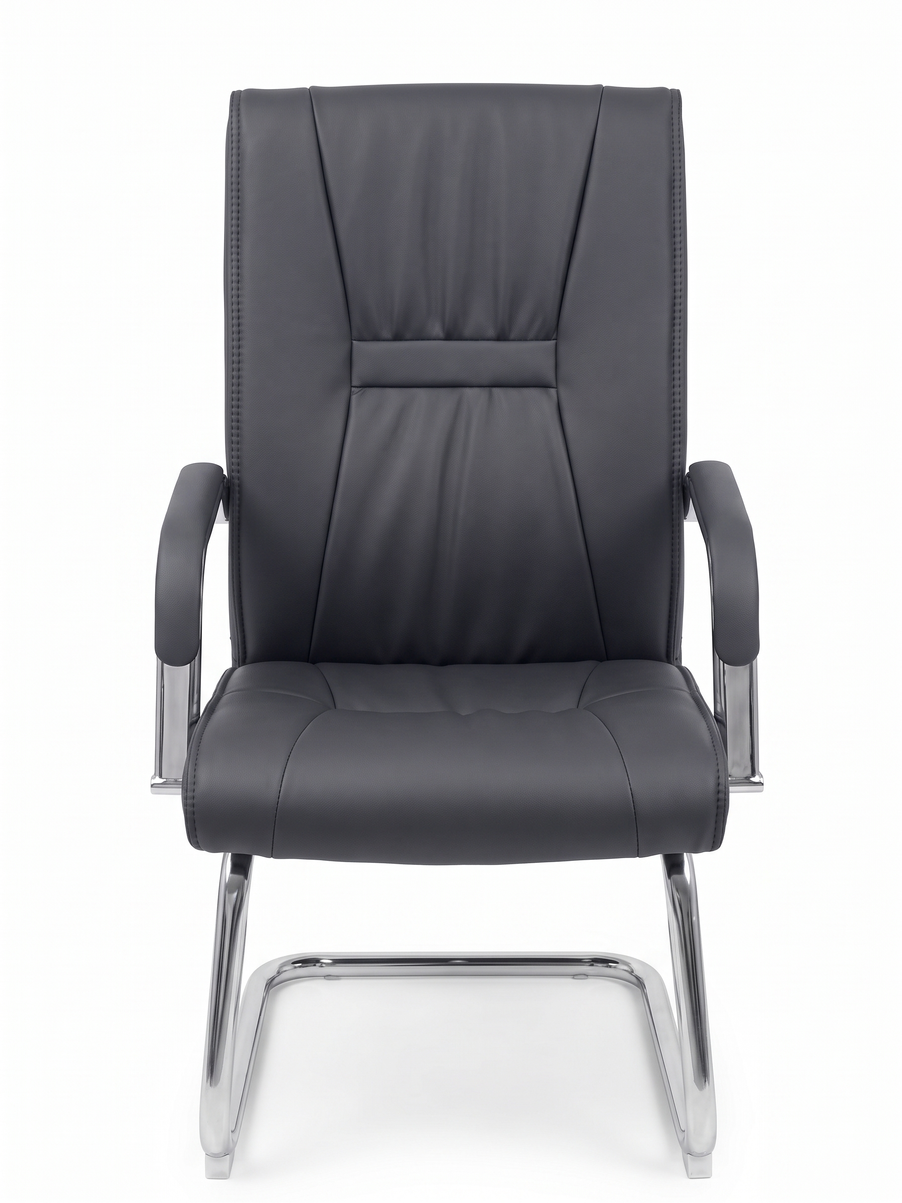 Executive Visitors Black Leather Office Chair